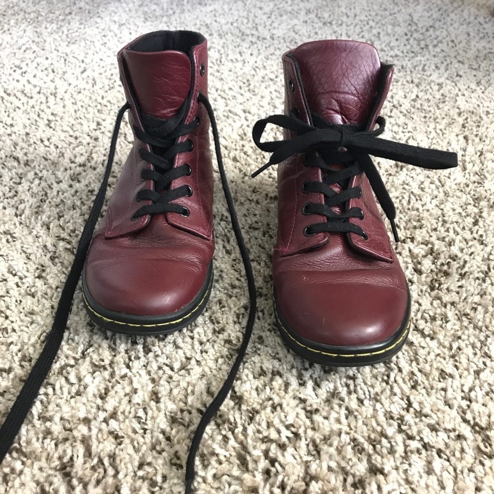 Maroon Doc Martens